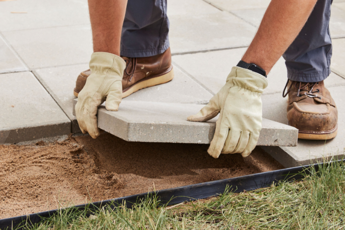 paver stone patio installation